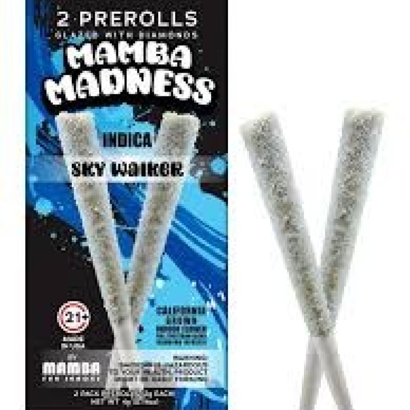 MAMBA MADNESS 2GM 2PRE ROLLS 10PK DIAMOND INDICA SKY WALKER MAMBA MADNESS 2GM 2PRE ROLLS 10PK DIAMOND INDICA SKY WALKER