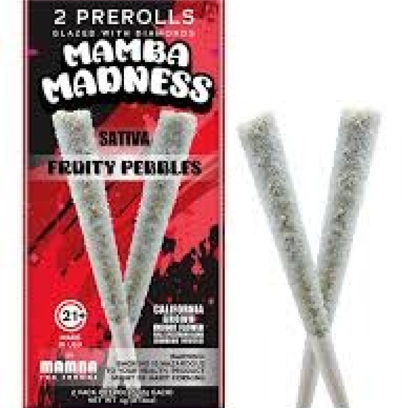 MAMBA MADNESS 2GM 2PRE ROLLS 10PK DIAMOND SATIVA FRUITY PEBBLES MAMBA MADNESS 2GM 2PRE ROLLS 10PK DIAMOND SATIVA FRUITY PEBBLES