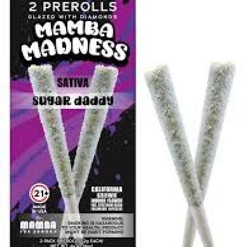 MAMBA MADNESS 2GM 2PRE ROLLS 10PK DIAMOND SATIVA SUGAR DADDY MAMBA MADNESS 2GM 2PRE ROLLS 10PK DIAMOND SATIVA SUGAR DADDY