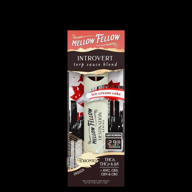 MELLOW FELLOW INTORVERT 2ML INDICA ICE CREAM CAKE 6PK MELLOW FELLOW INTORVERT 2ML INDICA ICE CREAM CAKE 6PK