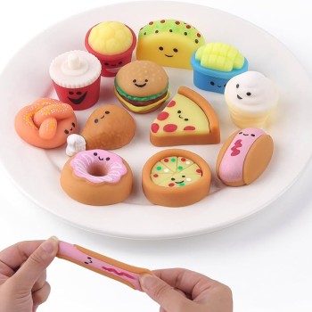 PIZZA SQUISHY SENSORY TOY 12PCK