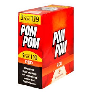 POM POM CIGARILLOS 3/1.39 RED