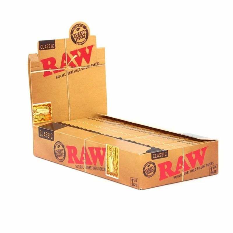 RAW CLASSIC 1 1/4 SIZE 24 PER BOX 50 PER PACK RAW CLASSIC 1 1/4 SIZE 24 PER BOX 50 PER PACK