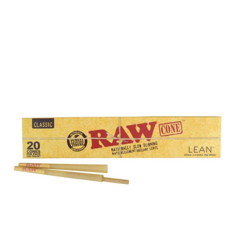 RAW CONES 20/PCK LEAN 110MM 4.3 INCHES