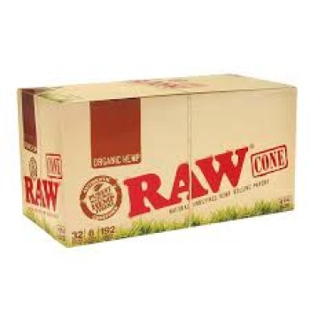 RAW ORGANIC HEMP CONE 6 CONE/PK 1 1/4 SIZE 32 PACK