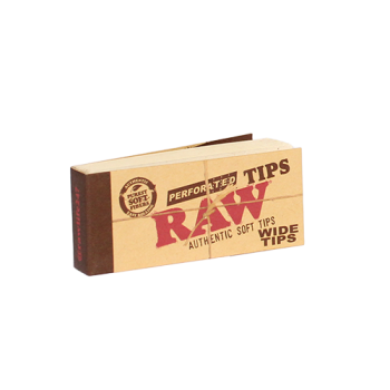 RAW PERFORATED WIDE TIPS 50 PACKS