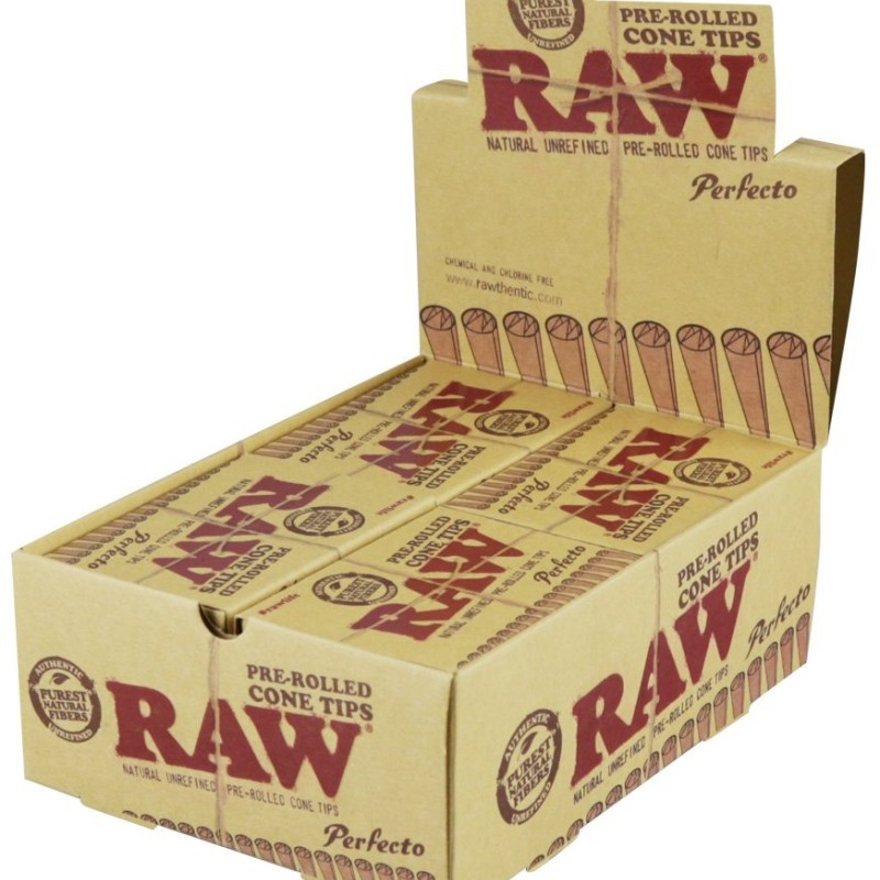 RAW PRE ROLLED WIDE TIPS 20 PACKS