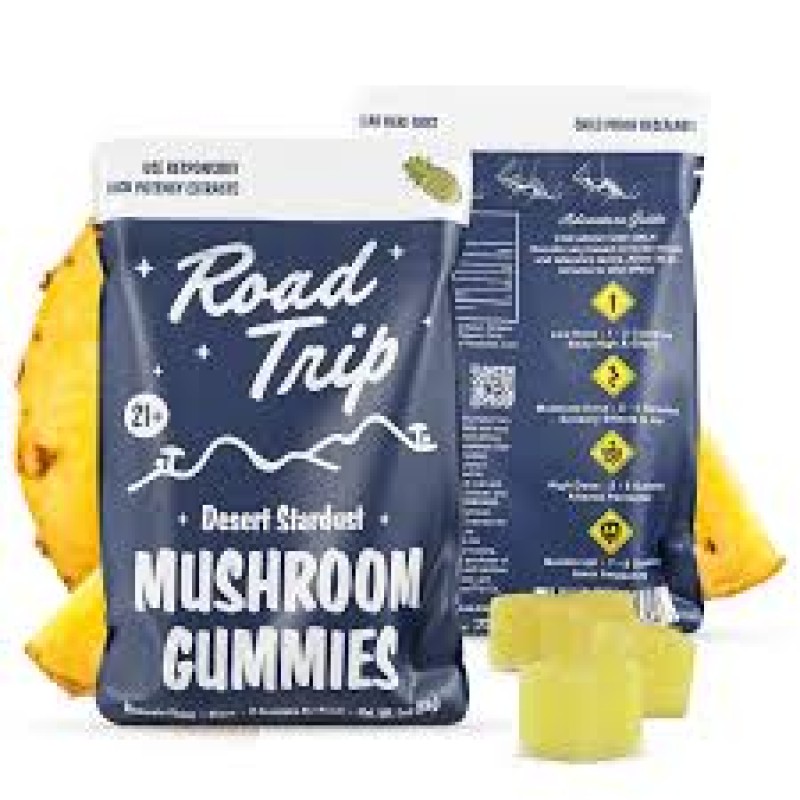 ROAD TRIP MUSHROOM GUMMIES 10 PK /8 PINEAPPLE ROAD TRIP MUSHROOM GUMMIES 10 PK /8 PINEAPPLE