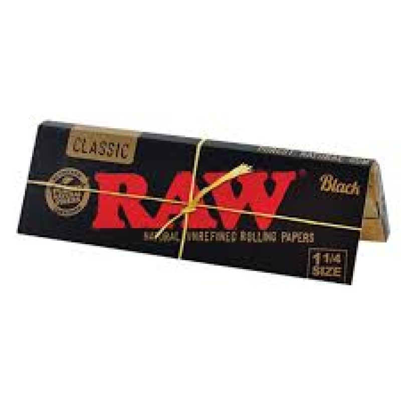 Raw paper black 1 1/4 Raw paper black 1 1/4