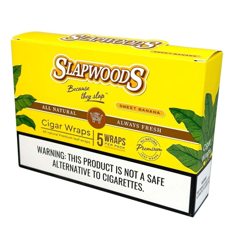 SLAPWOODS WRAPS 10 PK OF 5 WRAPS SWEET BANANA SLAPWOODS WRAPS 10 PK OF 5 WRAPS SWEET BANANA