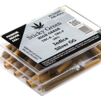 STICKY GREEN 25CT THC-A 29% GREEN PREROLL SATIVA PURPLE PUNCH