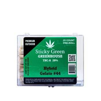 STICKY GREEN 25CT THC-A GREEN LEMON HAZE PREROLL INDICA