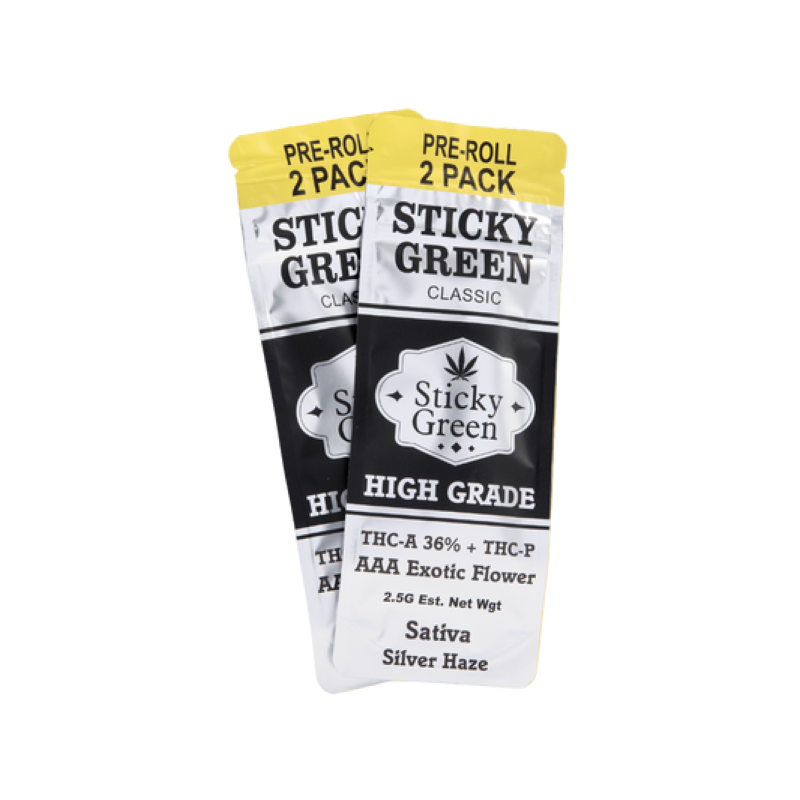STICKY GREEN 2PK CLASSIC SILVER OG INDICA STICKY GREEN 2PK CLASSIC SILVER OG INDICA