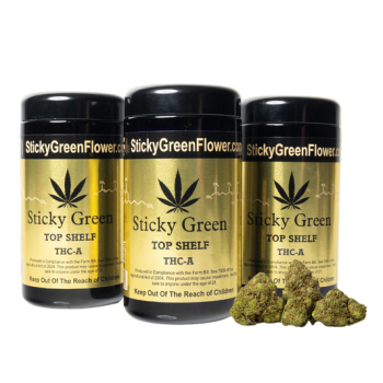 STICKY GREEN DELTA 8 FLOWERS 5 GM