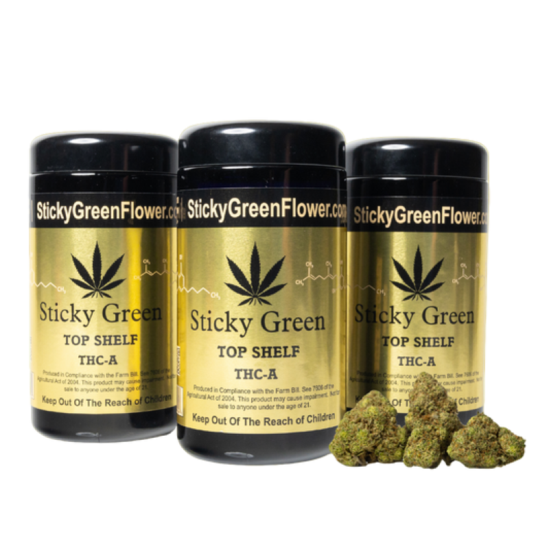 STICKY GREEN DELTA 8 FLOWERS 5 GM STICKY GREEN DELTA 8 FLOWERS 5 GM