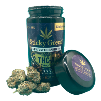 STICKY GREEN FLOWERS HYBRID ROYAL RUNTZ THC A 3.5 GM