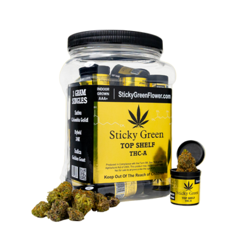 STICKY GREEN GOLD 1GM THC-A 20 CT STICKY GREEN GOLD 1GM THC-A 20 CT