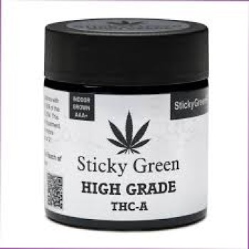 STICKY GREEN HIGH GRADE THC-A SILVER HYBRID 3.5 GM