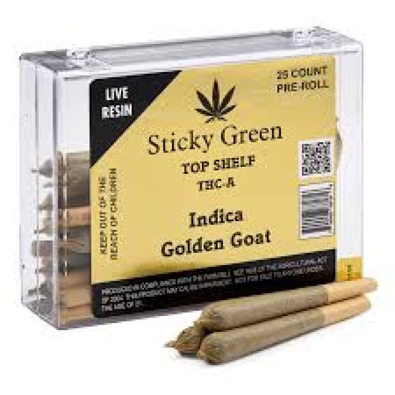 STICKY GREEN PR COLUMBIA GOLD THCA SATIVA 25CT STICKY GREEN PR COLUMBIA GOLD THCA SATIVA 25CT