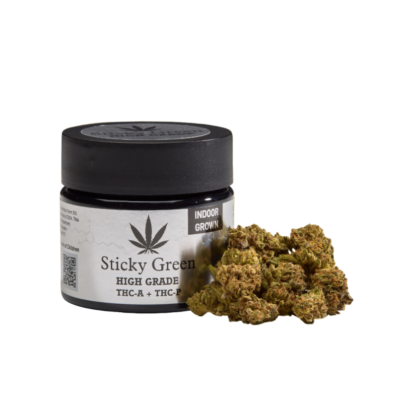 STICKY GREEN PR SILVER KUSH THCA INDICA 25CT STICKY GREEN PR SILVER KUSH THCA INDICA 25CT