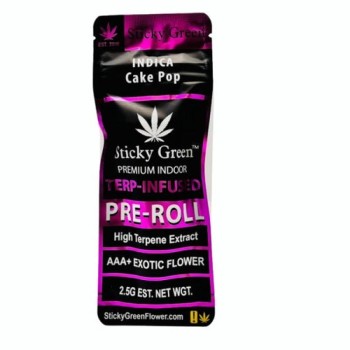 STICKY GREEN PRE ROLL 2PK TERP INFUSED AAA EXOTIC WATERMELON ZUSHI