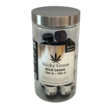 STICKY GREEN THC-A 1GM 20CT SILVER