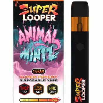 SUPER LOOPER LIVE BADDER THCP THCA HHC 1GM INDICA DISPOSABLE VAPE