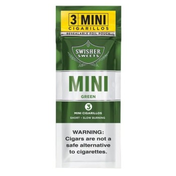 SWISHER 3 MINI CIGARILLOS GREEN CLASSIC