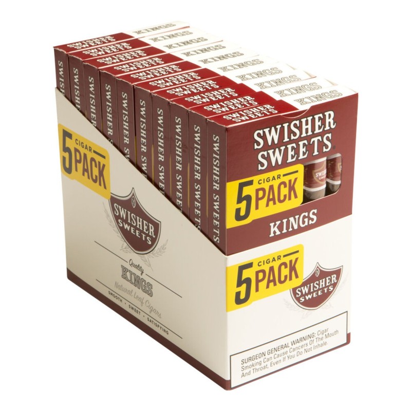 SWISHER 5 PACK CIGARS KING 10/5 SWISHER 5 PACK CIGARS KING 10/5