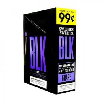 SWISHER PIPE TIP CIGARILLOS BLK GRAPE 15/2
