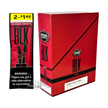 SWISHER PIPE TIP CIGARILLOS BLK WINE  15/2