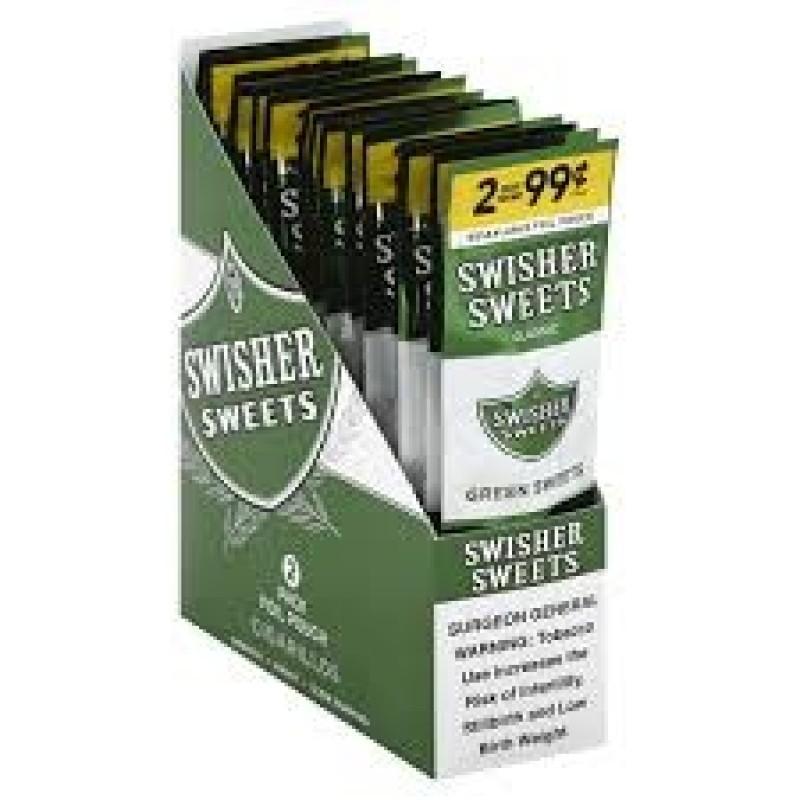 SWISHER SWEETS CLASSIC CIGARILLOS 15/2 GREEN SWISHER SWEETS CLASSIC CIGARILLOS 15/2 GREEN