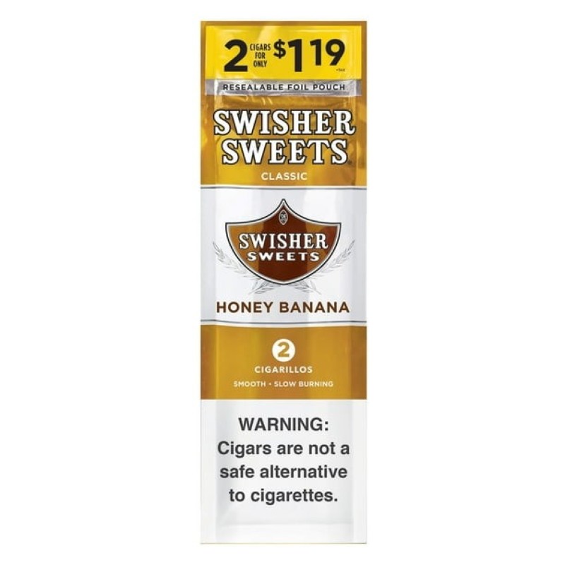 SWISHER SWEETS CLASSIC CIGARILLOS 15/2 HONEY BANANA SWISHER SWEETS CLASSIC CIGARILLOS 15/2 HONEY BANANA
