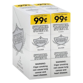 SWISHER SWEETS CLASSIC CIGARILLOS (15/2)X2 SILVER 1.39