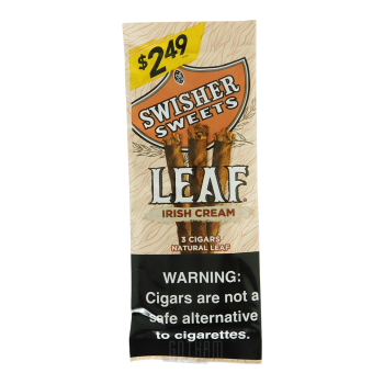 SWISHER SWEETS LEAF 10 / 3PK IRISH CREAM