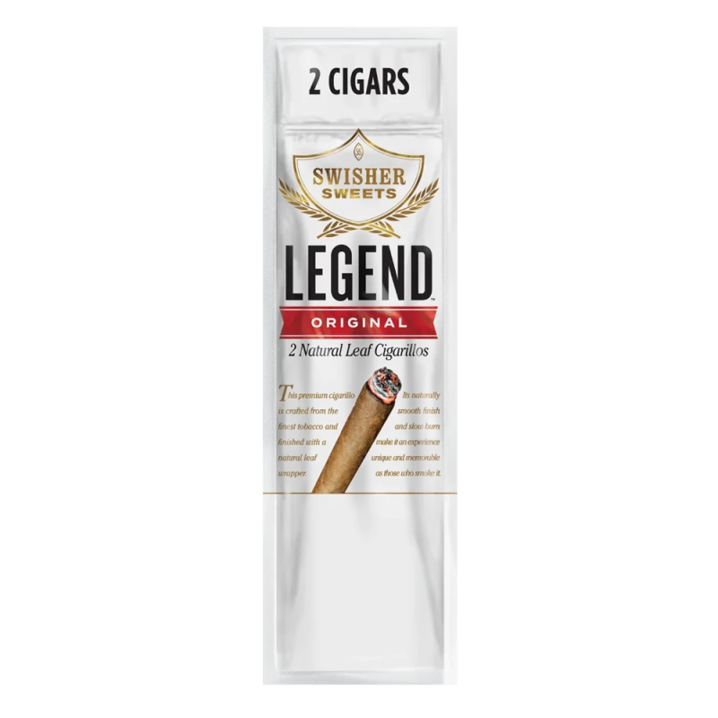 SWISHER SWEETS LEGEND NATURAL LEAF CIGARS (15/2) X 2 COGNAC SWISHER SWEETS LEGEND NATURAL LEAF CIGARS (15/2) X 2 COGNAC