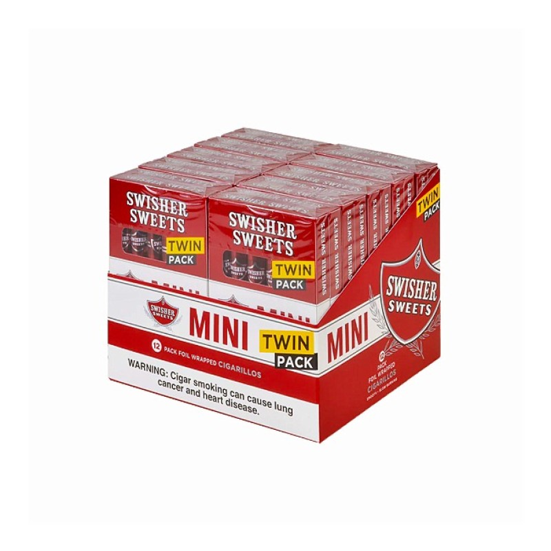 SWISHER SWEETS MINI TWIN PACK 12 REGULER SWISHER SWEETS MINI TWIN PACK 12 REGULER