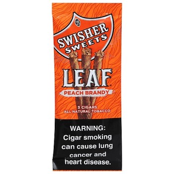 SWISHER SWEETS10/3 PACKS CIGARS ALL NATURAL PEACH BRANDY