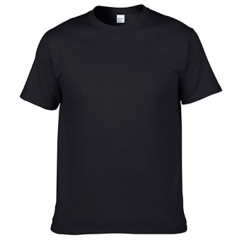 T SHIRT BLACK ROUND NECK LARGE