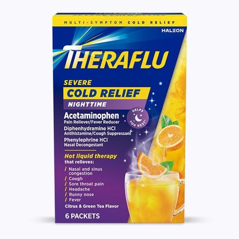 THERAFLU SEVERE COLD RELIEF NIGHT TIME 20PCK THERAFLU SEVERE COLD RELIEF NIGHT TIME 20PCK