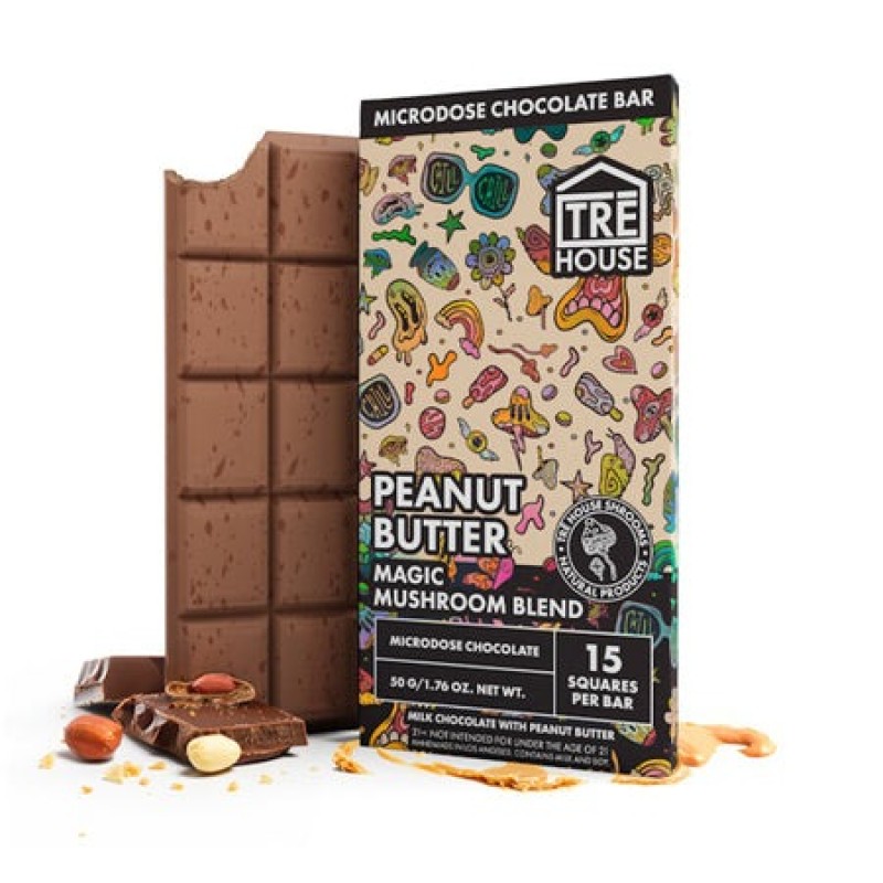 TRE HOUSE MAJIC MUSHROOM CHOCOLATE 10 PK /15 PEANUT BUTTER TRE HOUSE MAJIC MUSHROOM CHOCOLATE 10 PK /15 PEANUT BUTTER