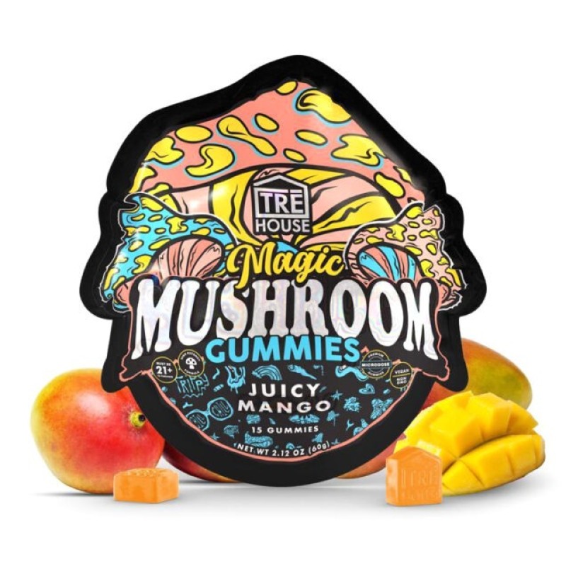 TRE HOUSE MAJIC MUSHROOM GUMMIES 10 PK /15 JUICY MANGO TRE HOUSE MAJIC MUSHROOM GUMMIES 10 PK /15 JUICY MANGO