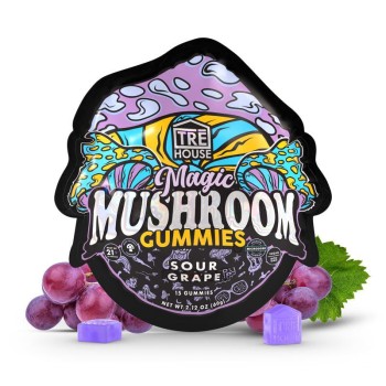 TRE HOUSE MAJIC MUSHROOM GUMMIES 10 PK /15 SOUR GRAPE