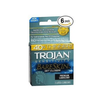TROJAN BARESKIN PREMIUM 6PK OF 3 CONDOMS
