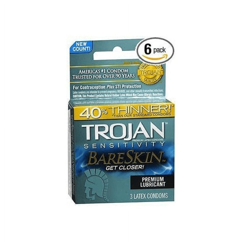 TROJAN BARESKIN PREMIUM 6PK OF 3 CONDOMS TROJAN BARESKIN PREMIUM 6PK OF 3 CONDOMS