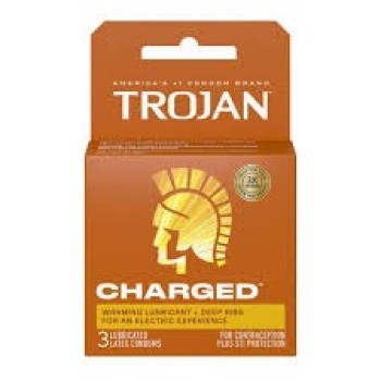 TROJAN CHARGED  6PCK OF 3 CONDOMS