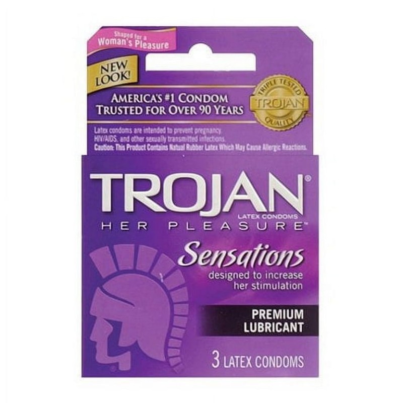TROJAN HER PLEASURE 6PCK OF 3 CONDOMS TROJAN HER PLEASURE 6PCK OF 3 CONDOMS