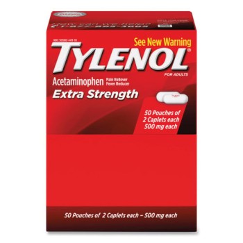 TYLENOL EXTRA STRENGTH 50PACK OF 2 CAP