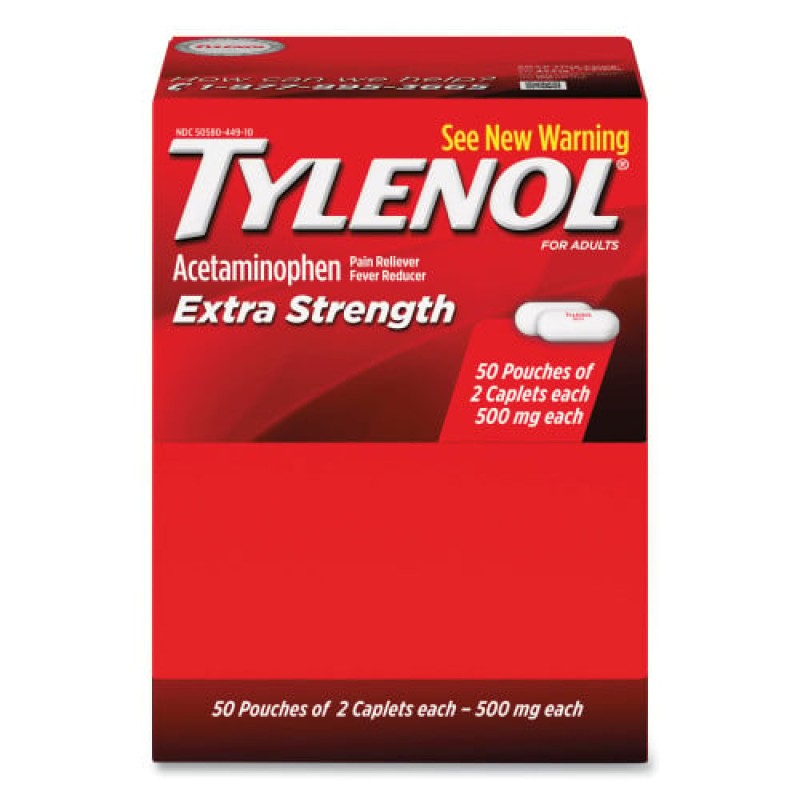 TYLENOL EXTRA STRENGTH 50PACK OF 2 CAP