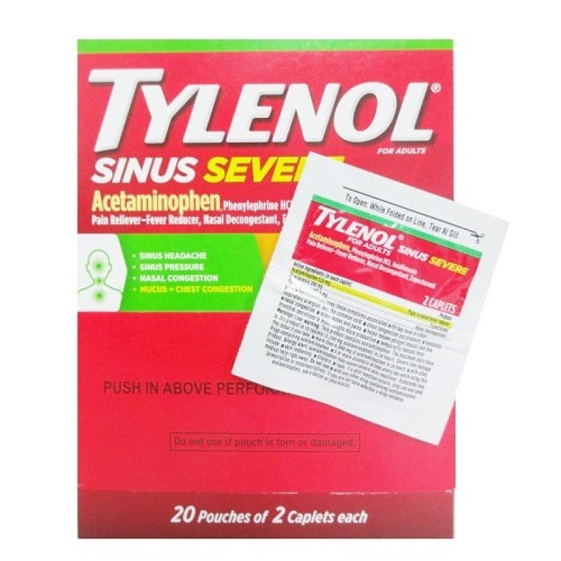 TYLENOL SINUS SEVER 20PACK OF 2 CAP TYLENOL SINUS SEVER 20PACK OF 2 CAP